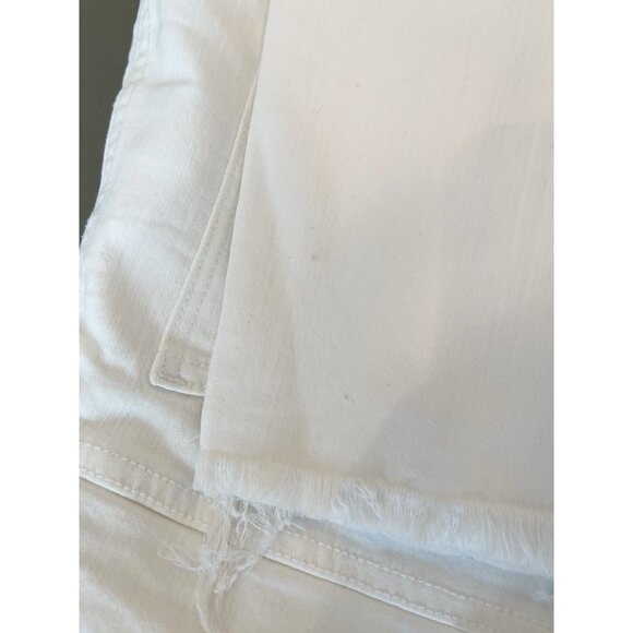 Madewell Jeans Size 32 9” High Rise Skinny Crop Pure White Destructed Edition - Picture 16 of 16